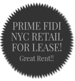 PRIME FIDI NYC RETAIL FOR LEASE! Great Rent!!